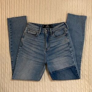 Hollister Color-block Ultra High-Rise Mom Jeans ~ 24 ~ Blue